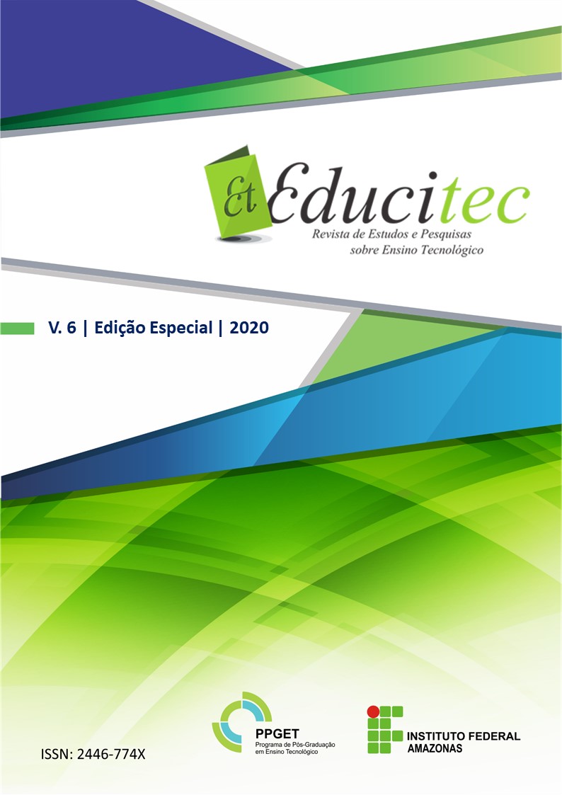 					Visualizar v. 6 (2020): Edição Especial: Perspectivas da Educação, Ensino e suas Tecnologias na Região Norte
				