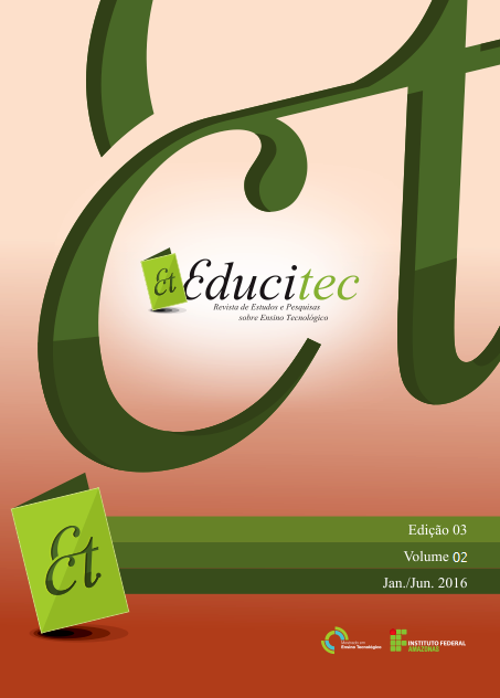 					Visualizar v. 2 n. 03 (2016): Revista de Estudos e Pesquisas sobre Ensino Tecnológico - EDUCITEC
				