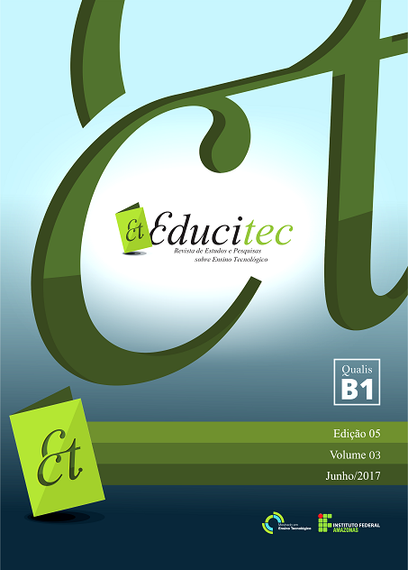 					Visualizar v. 3 n. 05 (2017): Revista de Estudos e Pesquisas sobre Ensino Tecnológico - EDUCITEC
				